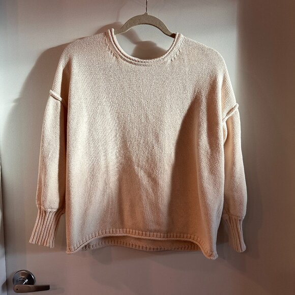MADEWELL Conway Pullover Cream Cotton Sweater - Picture 1 of 4